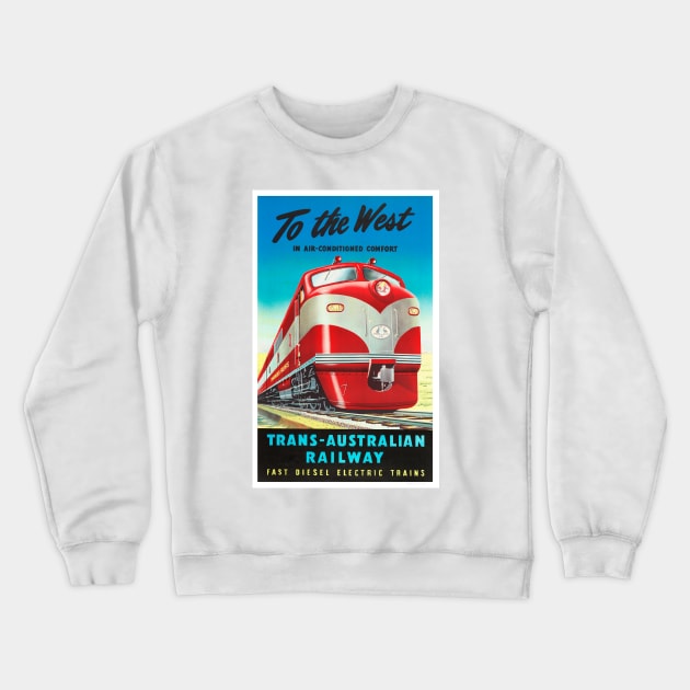 Trans-Australian Railway Crewneck Sweatshirt by KarwilbeDesigns